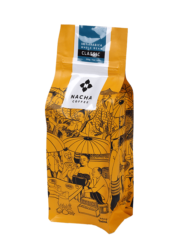 ถุงบรรจุภัณฑ์พลาสติกเกรดอาหารยืนขึ้นถุง ziplock