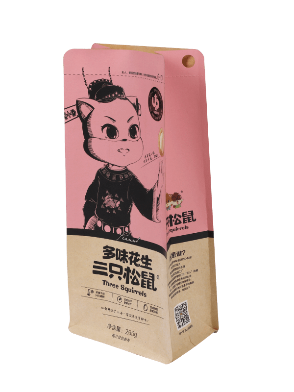 โลโก้การพิมพ์ถุงพลาสติกแบบกำหนดเองแบบใหม่สำหรับวัสดุรีไซเคิลบรรจุภัณฑ์อาหารถั่วลิสง